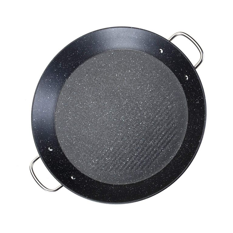 Rechaud Gaz Plat à Paëlla Induction 36cm ROSSETTO - Inox 18/10 Anti-adhésif - Pour 4-6 Personnes - Tous Feux Cuit Pates
