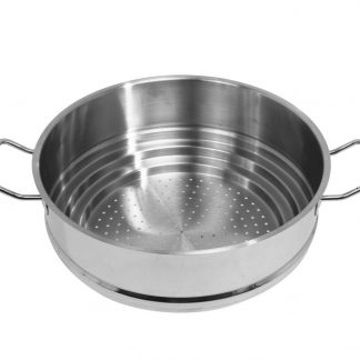 Panier Vapeur Inox Rond Hominas 26 Cm - Pour Autocuiseur, Cuisson Vapeur Saine, Acier Inoxydable