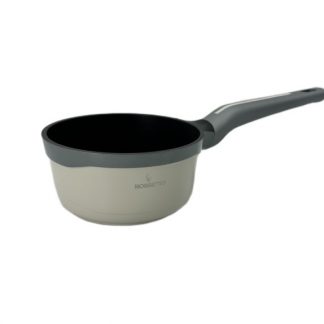 Casserole Induction BI COLOR coloris Blanc/Steelwool de 16cm