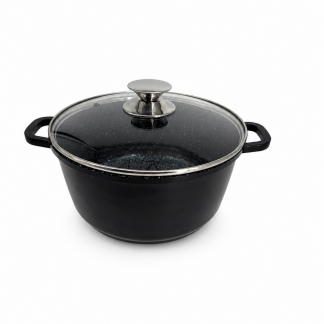 Faitout Induction FONTE ALU XXL CERAMIQUE coloris Noir de 24 cm