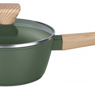 Casserole + couvercle Induction So Green Coloris Vert Sauge de 16 cm