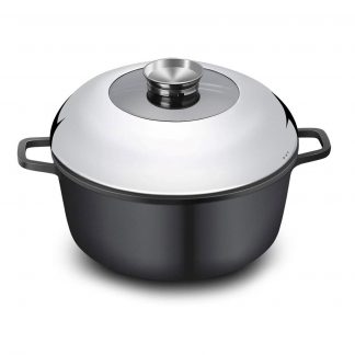 Faitout Induction FONTE ALU XXL CERAMIQUE coloris Noir de 36 cm